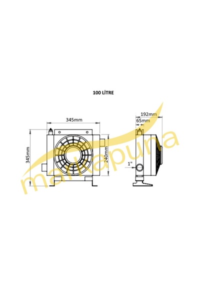 Mar 100 Litre Fanlı Hidrolik Ideal 40-50 Yağ Soğutucu Radya - 547943082
