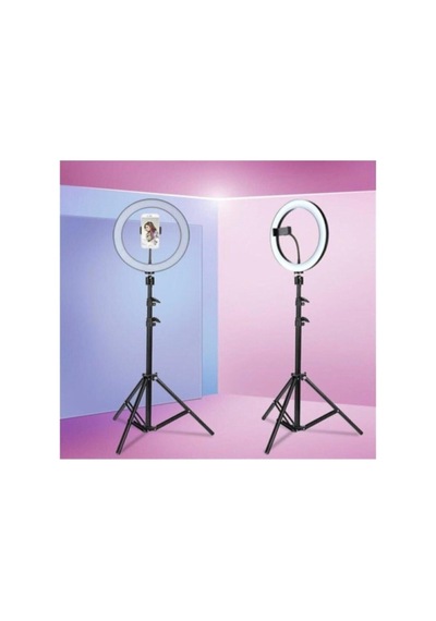 Ringlight Led Işık Selfie Makyaj Kuaför Tiktok Youtuber 2m Tripod 26 Cm Stüdyo Işığı