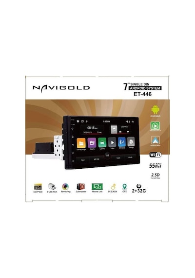 Navigold Et-446 Android Multimedya 7inç Double Teyp Carplay