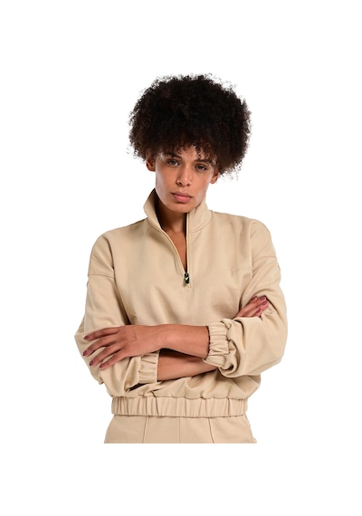 Sportive Burgos Kadın Bej Günlük Stil Sweatshirt 24kk012-oat Bej