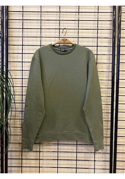Süperlife Erkek Bisiklet Yaka Regular Fit İnce Sweatshirt Spr 20k30 Haki