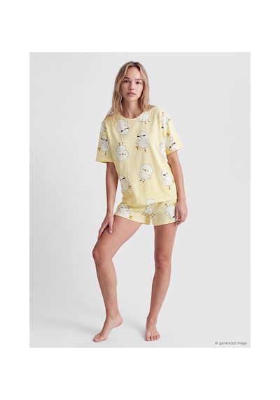 LC Waikiki Alıta Cıty Farkıyla Lcw Young Sarı Penye Baskılı Kısa Kollu Kadın Şortlu Pijama Takımı Sari - 929536671 Sari LC Waikiki Alıta Cıty Farkıyla Lcw Young Sarı Penye Baskılı Kısa Kollu Kadın Şortlu Pijama Takımı Sari - 929536671 Sari