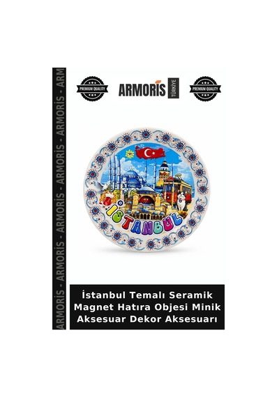 İstanbul Temalı Seramik Magnet Hatıra Objesi Minik Aksesuar Dekor Aksesuarı