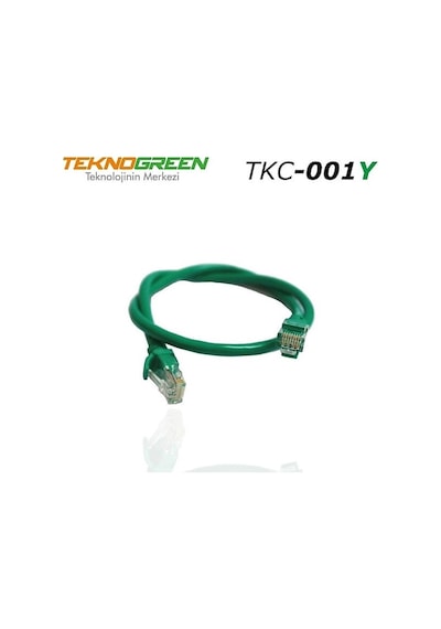 Teknogreen Tkc-001y 1m Cat6 Ethernet Kablosu Yeşil