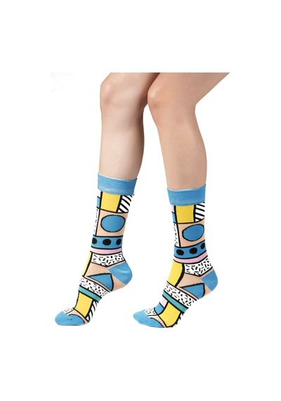 Ozzy Socks 4 Lü Geometrik Desenler Hediye Paketi Pembe-beyaz-sarı-fuşya