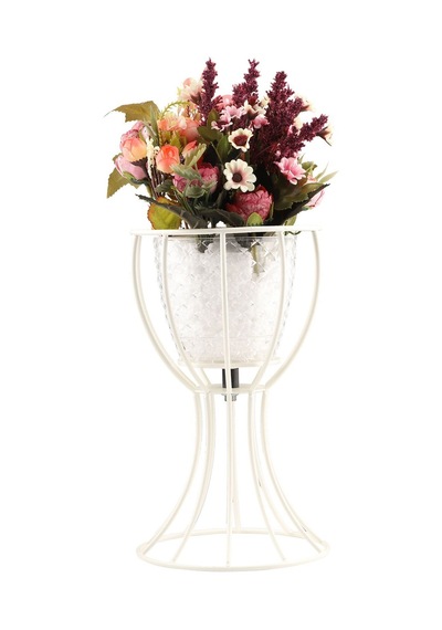 Anafor Saksılık Beyaz 25 Cm Şeffaf Saksı