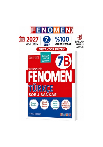 2027 7.sınıf 7b Türkçe Bağlam Temelli %100 Maarif Yüzyıl Yeni Müfredat Soru Bankası Orta-zor Yeni Ürün