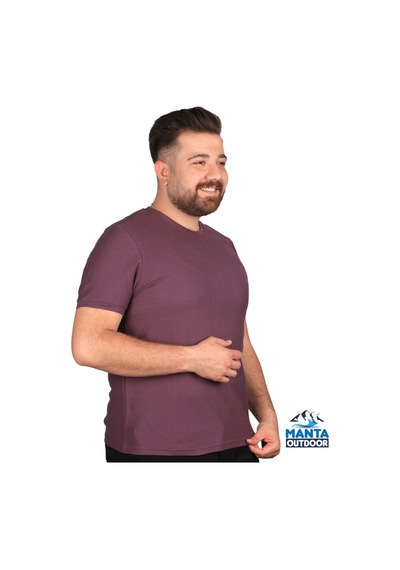Manta MNT 2387 S. Yaka Erkek T-Shirt-23610 Mor