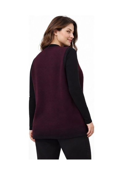 Gürkan Kadın Anne Triko Yelek Bgl-st05292 Bordo