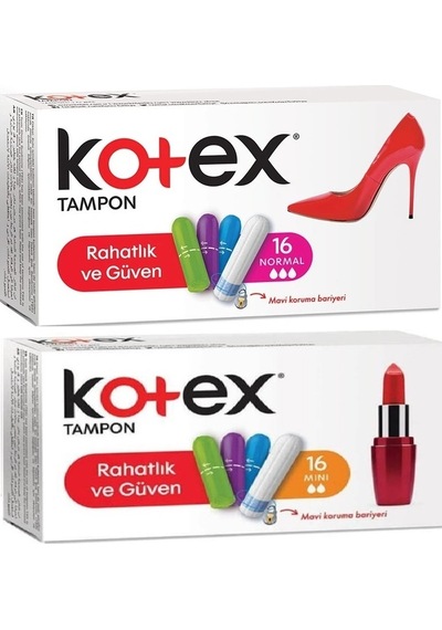 Kotex Tampon Normal - Mini 32 Li Karma Set 2pk 16