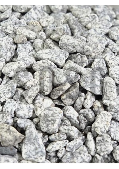 Natural Granit Dekoratif Çakıl Taşı, Gri Beyaz, 1-2 Cm, 3 Kg, Bahçe Peyzaj Saksı Akvaryum Teraryum İçin Doğal Taş