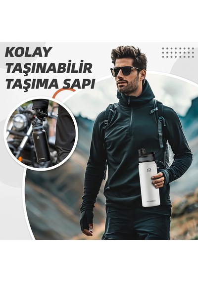 550 Ml Paslanmaz Çelik Vakumlu Termos Beyaz