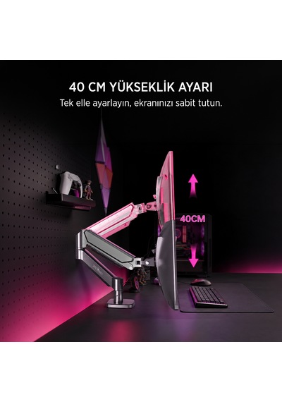James Donkey Mr20 17 -32 Amortisörlü Tekli Monitör Standı Siyah