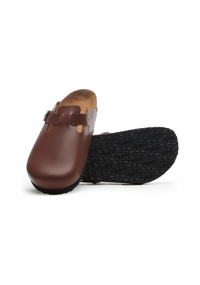 Comfortfusse Capri-n - Erkek Ortopedik Hakiki Deri Sabo Terlik Taba Nappa Deri