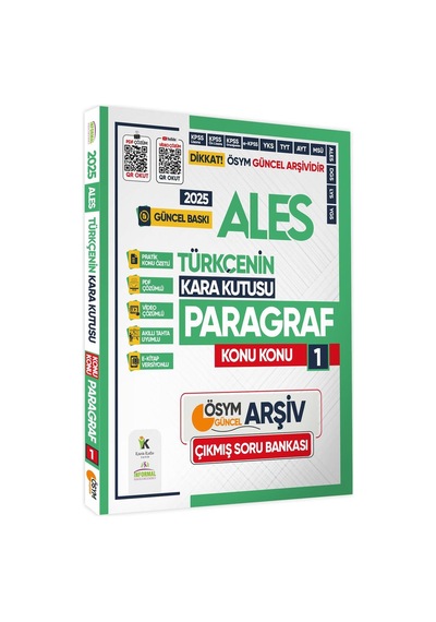 2025 Ales Türkçenin Kara Kutusu Ösym Çıkmış Soru Bankası 4lü Set Konu Özetli Video/pdf Çözümlü