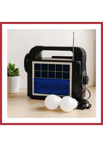 Bezos Solar 3'ü 1 Arada El Feneri Radyo Mp3 Bluetooth Powerbank Strsnl Standart