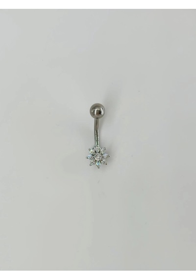 Çiçek Detaylı Göbek Piercing Çok Renkli 51755640