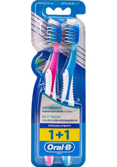 Oral-B Diş Eti Masajı Yapan Diş Fırçası Pro-Expert 40 Orta 1+1 Yeşil