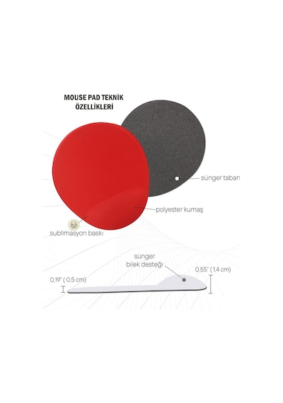 Düş Kapanı Tasarım Bilek Destekli Mouse Pad