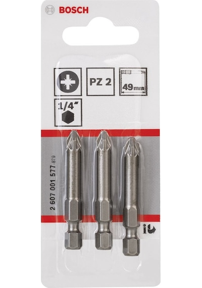 Bosch Extra Hard PZ 2x49 mm 3'lü Ekstra Sert Vidalama Ucu - 2607001577