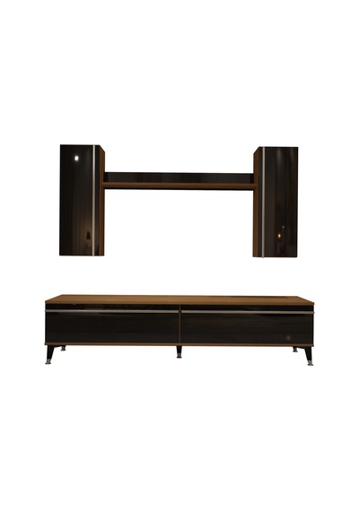 Decoraktiv Eko 7 Mdf Std Silver Tv Ünitesi Tv Sehpası Ceviz - Siyah