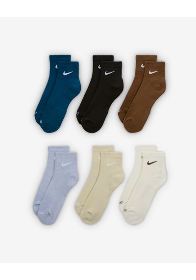 Nike Sx6899-970 Everyday Plus Destekli Bilek Antrenman Çorapları 6 Çift Cok Renklı