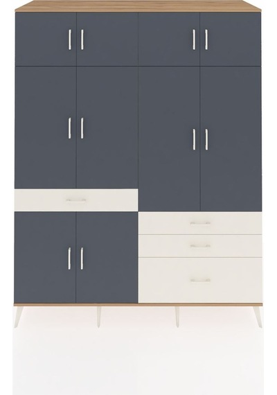 Kronos Gardrop 5 Raflı 4 Çekmeceli 2 Askılı 176x59x221 Çam-antrasit/aytaşı Antrasit/aytaşı Kronos Gardrop 5 Raflı 4 Çekmeceli 2 Askılı 176x59x221 Çam-antrasit/aytaşı Antrasit/aytaşı