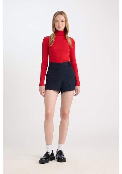 DeFacto Coool Slim Fit Dar Kesim Normal Bel Basic Düz Şort D5250AX24AUNV245 Lacivert