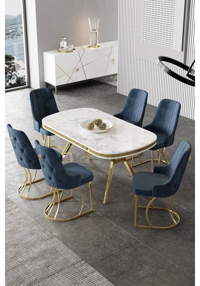 Canisa Epal Serisi 90x168 Lak Panel Beyaz Mermer Desen Masa Takımı Gold Ayaklı 6 Antrasit Sandalye Masa Beyaz Mermer Desen Sandalye Antrasit Canisa Epal Serisi 90x168 Lak Panel Beyaz Mermer Desen Masa Takımı Gold Ayaklı 6 Antrasit Sandalye Masa Beyaz Mermer Desen Sandalye Antrasit