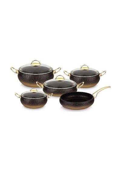 Tr O.m.s Collection 9 Parça Granit Küre Model Tencere Seti Diğer