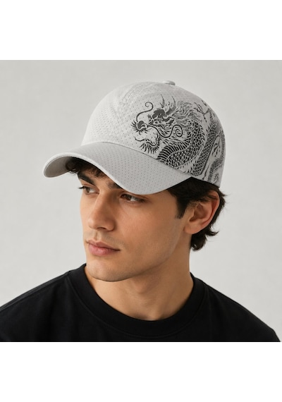 Valkyrie Dragon Nefes Alabilir Beyaz Spor Şapka Ayarlanabilir Outdoor Balıkçı Günlük Unisex Şapka