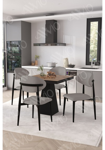 Avvio Marven Siyah Polo Metal Sandalye 90x90 Kare Yemek Masası Mutfak Masası Masa Sandalye Takımı Akçaağaç Avvio Marven Siyah Polo Metal Sandalye 90x90 Kare Yemek Masası Mutfak Masası Masa Sandalye Takımı Akçaağaç