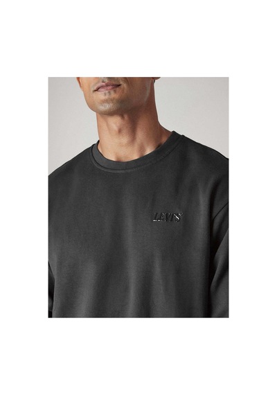 Levi's Relaxed Erkek Bisiklet Yaka Logolu Siyah Sweatshirt - A8398-0098