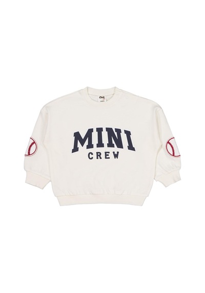 Civil Baby Mını Crew Baskılı 6-18 Ay Takım - Ekru