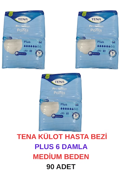 Tena Külot Hasta Bezi Plus 6 Damla Medium Beden - 90 Adet M