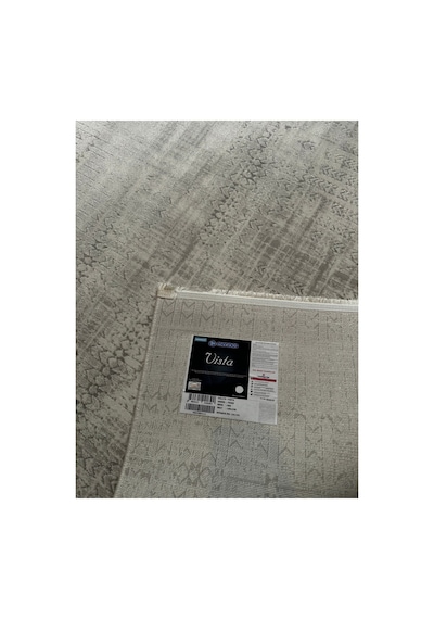 Merinos Vista %100 Akrilik Beyaz Gri Desenli Kesme Halı Yolluk Antre Koridor Salon Halısı 79300-95
