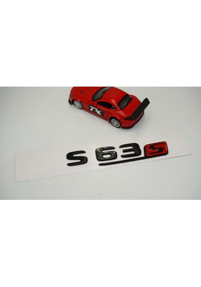 S 63 S Bagaj Parlak Siyah ABS 3M 3D Yazı Logo