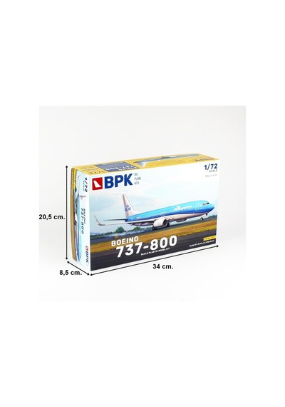 Big Planes Kits 7219 1/72 Ölçek, 737-800 Klm Yolcu Uçağı, Plastik Model Kiti-55942