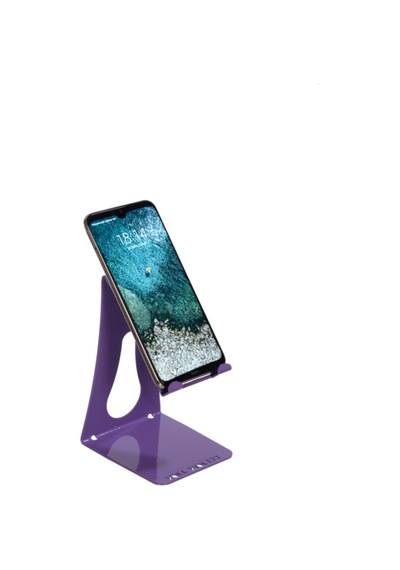 Voll Violett Lila Metal Cep Telefon Tutucu Ve Tablet Standı Mor