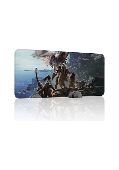 Monster Hunter: World Dikişli Kauçuk Oyuncu Mousepad V1 - 90x40 Xxl Gaming Mouse Pad