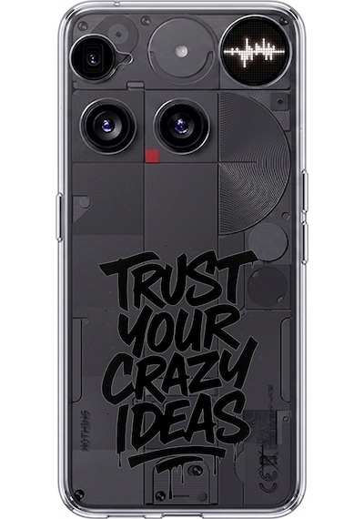 Nothing Phone 3 Uyumlu Crazy Trust Baskılı Silikon Kılıf Renkli