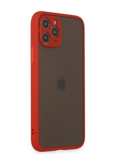 Apple, Uyumlu iPhone 11 Pro Kılıf Montreal Silikon Kapak - Kırmızı