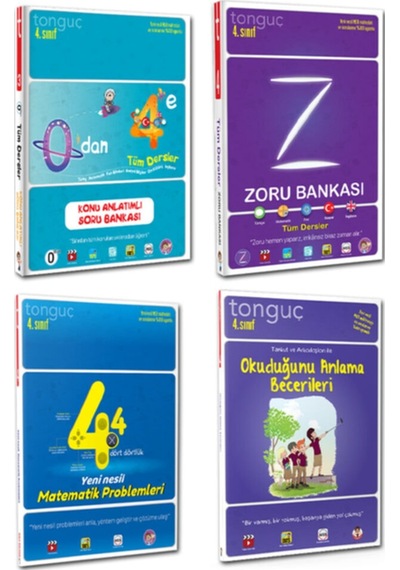 Tonguç 4. Sınıf 0 Dan 4 E Konu Anlatımlı Zoru Bankası Matematik Soru Set 4 Kitap