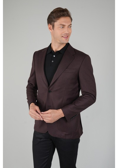 Bisse Pck 25205 Mono Yaka-çift Yırtmaç-6 Drp T. Cep Bordo Pck25k25205 D25 Bordo