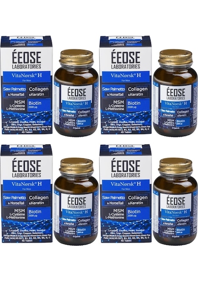 Vitanorsk H For Men Saç Dökülmesine Karşı. 45 Tablet - 4 Adet