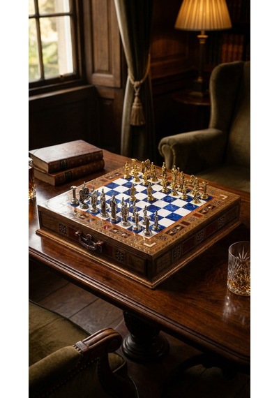 Roma Azure - Chess Set