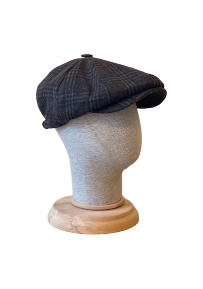 Standart Kışlık Yün Ingiliz Kasket Dökümlü Peaky Blinders Kasket Balıksırtı Kasket Arkası Lastikli Kahverengi Ekose