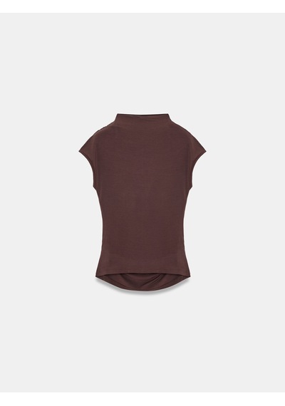 Dilvin 33211 Bra-free Büzgü Detaylı Top Koyu Kahve