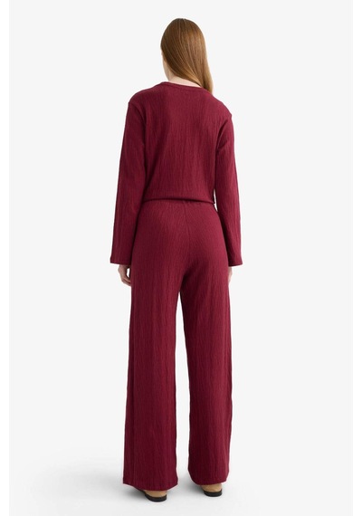 Defacto Wide Leg Geniş Paça Pantolon F6368ax25aubr115 Bordo