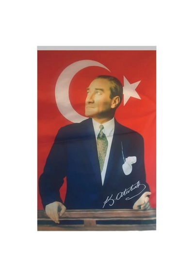 Zc Bayrak Atatürk Baskılı Türk Bayrağı 70x105 Cm Raşel Kumaş Dijital Baskı Diğer